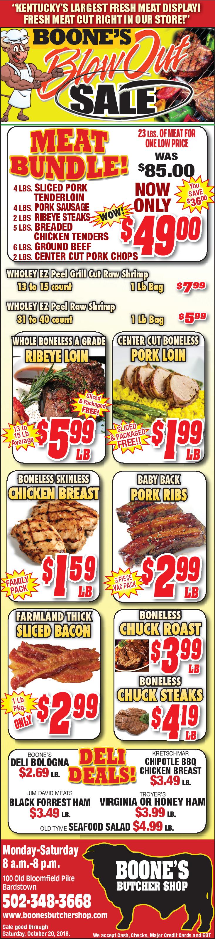 Weekly Flyer Boone's Butcher Shop