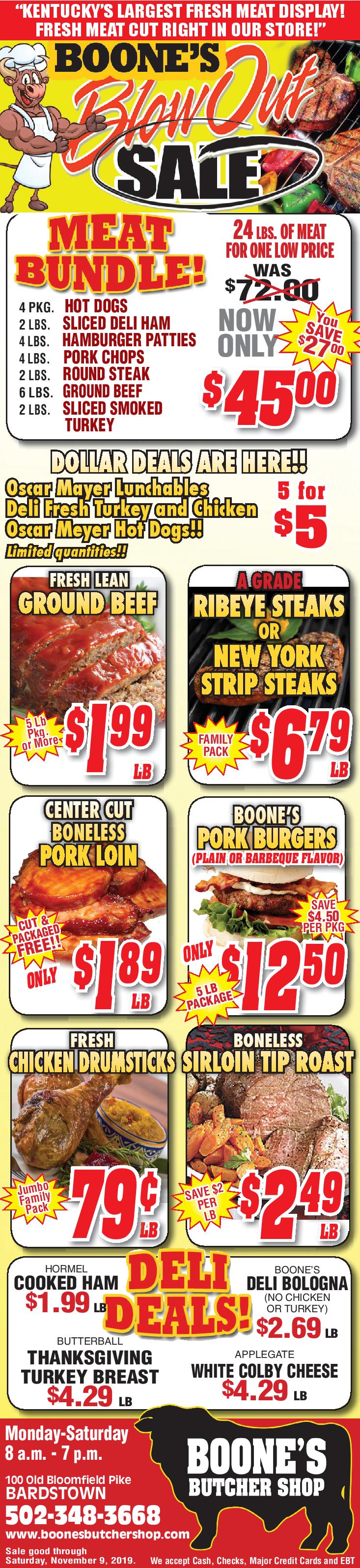 Boone's Butcher Shop Bardstown Kentucky